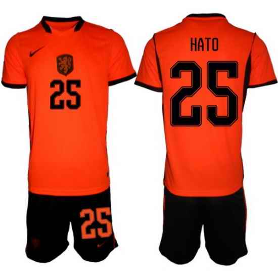 Men Netherlands 2026 Soccer Jerseys Orange #25 Jorrel Hato